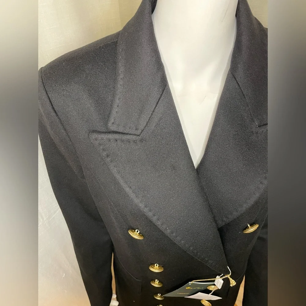 Loro Piana Capolavoro Double Brested Jacket Size 46IT 12US Style 397204 NEW BLK - Picture 7 of 10